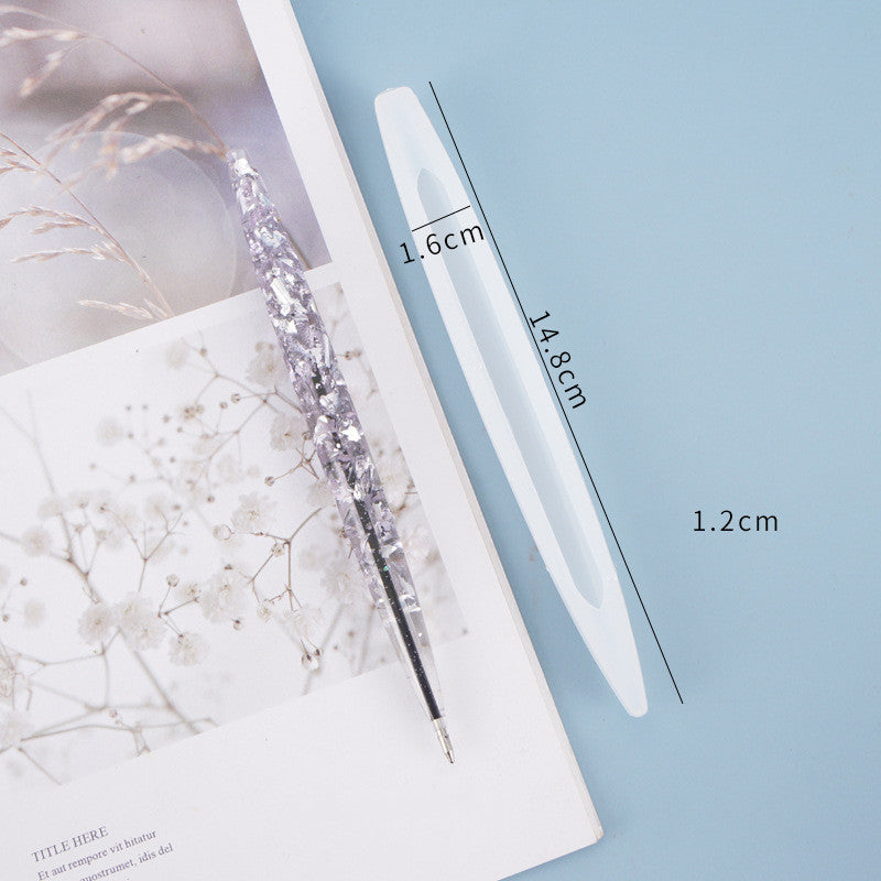 Crystal Epoxy Mold Refill Ballpoint Pen Life Stationery