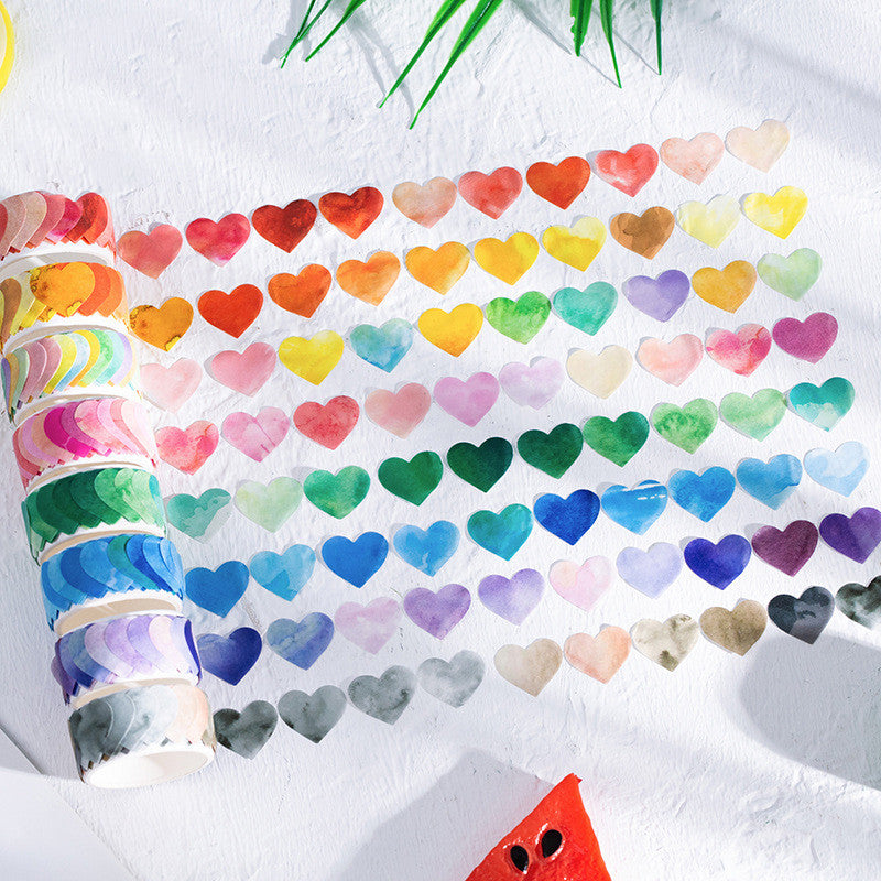 Rainbow Fruit Tea Series Alien-Shaped Hand-Painted Creative Love Hand Account Decorative Stickers