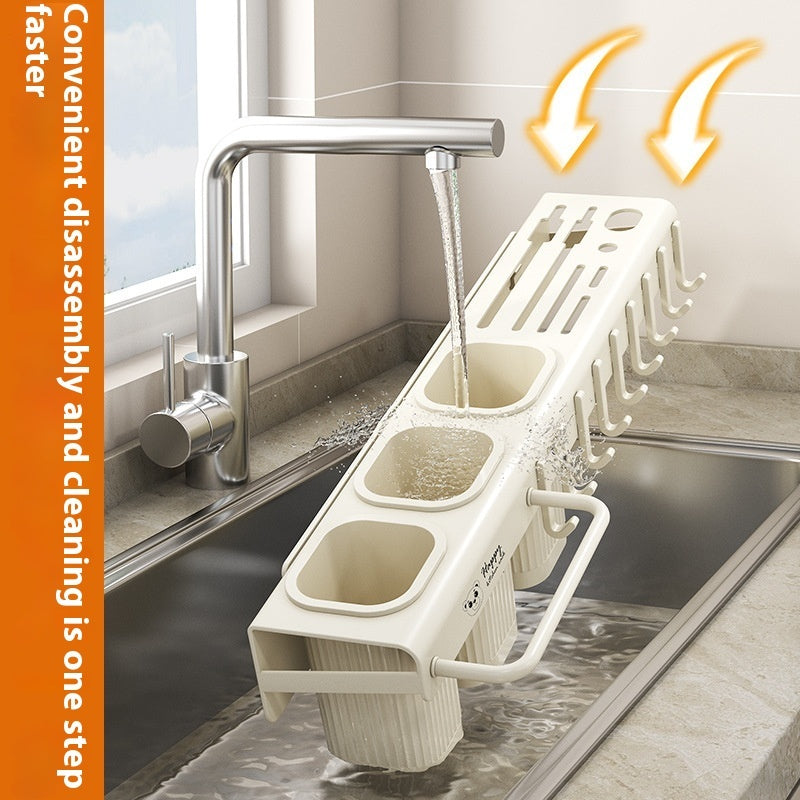 Kitchen Knife Rack Multi-Functional Punch-free
