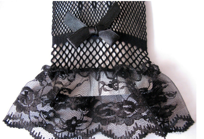 1 Pair Knitted Stretch Mesh Gloves