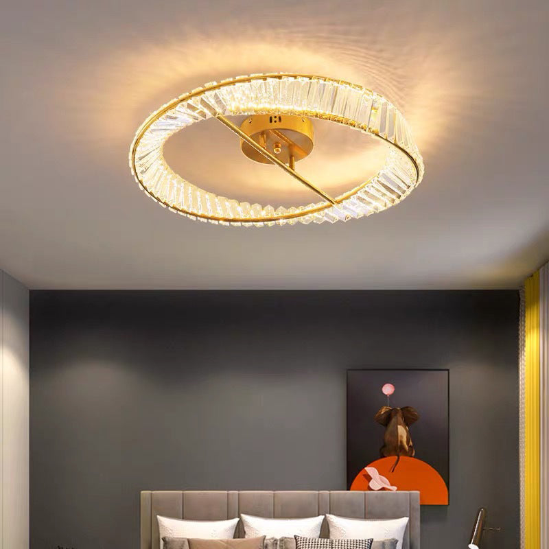 Italian Luxury Crystal Ceiling Lamp Post-Modern Simplicity