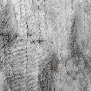 Rabbit Fur Woven Fur Triangle Shawl