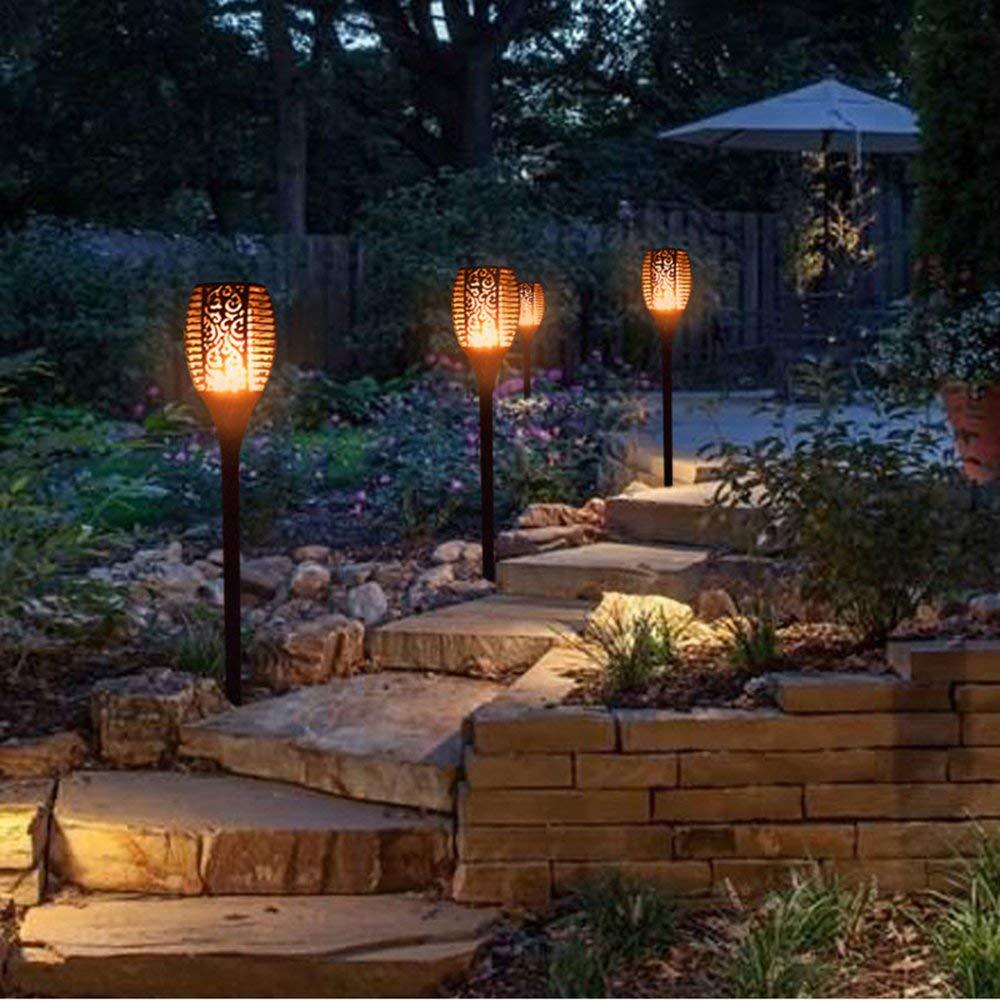 LED Waterproof Solar Torch Light Lamp Outdoor Landscape Decoration Garden Lawn Light