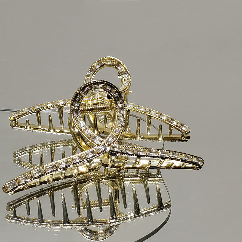 Grab Clip Set Crystal Shiny Temperament Hair Metal