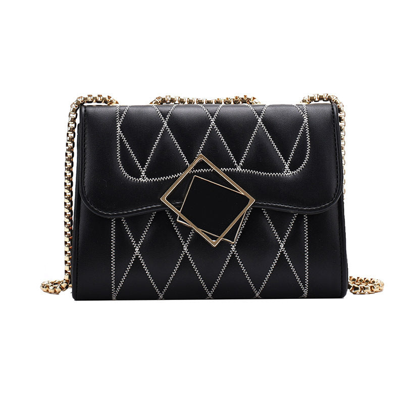 Chain Embroidered Thread With a Single Shoulder Bag