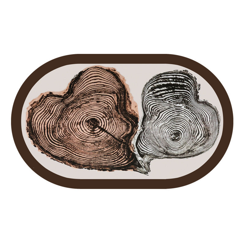 Wood Grain Bathroom Mats Absorbent Non-Slip Bathroom Disposable Special-Shaped Household