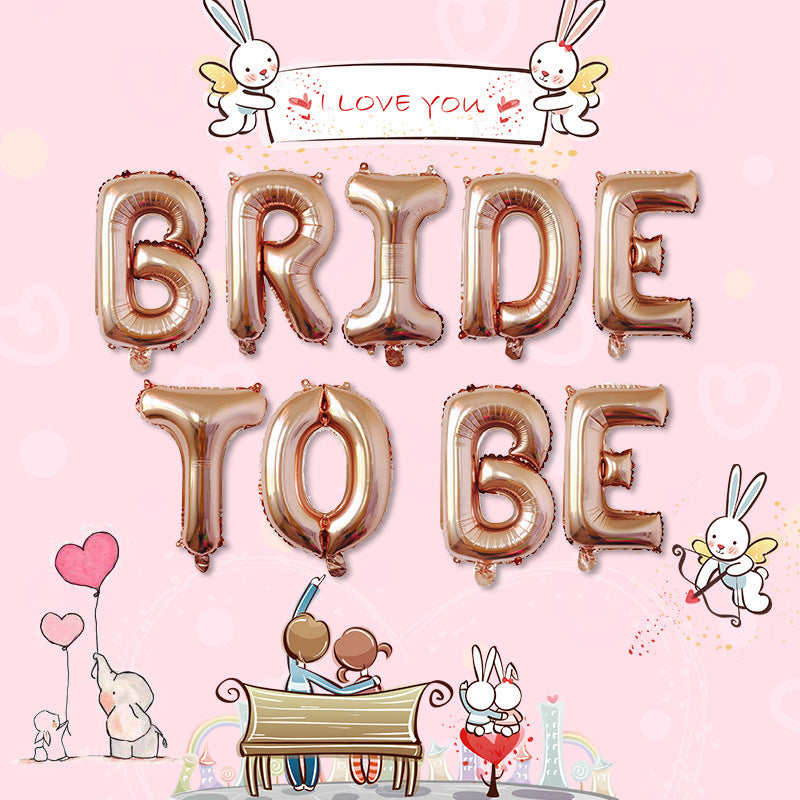 Proposal Rose Gold Bride to Be Balloon Set Bride-To-Be Wedding Decoration Letters