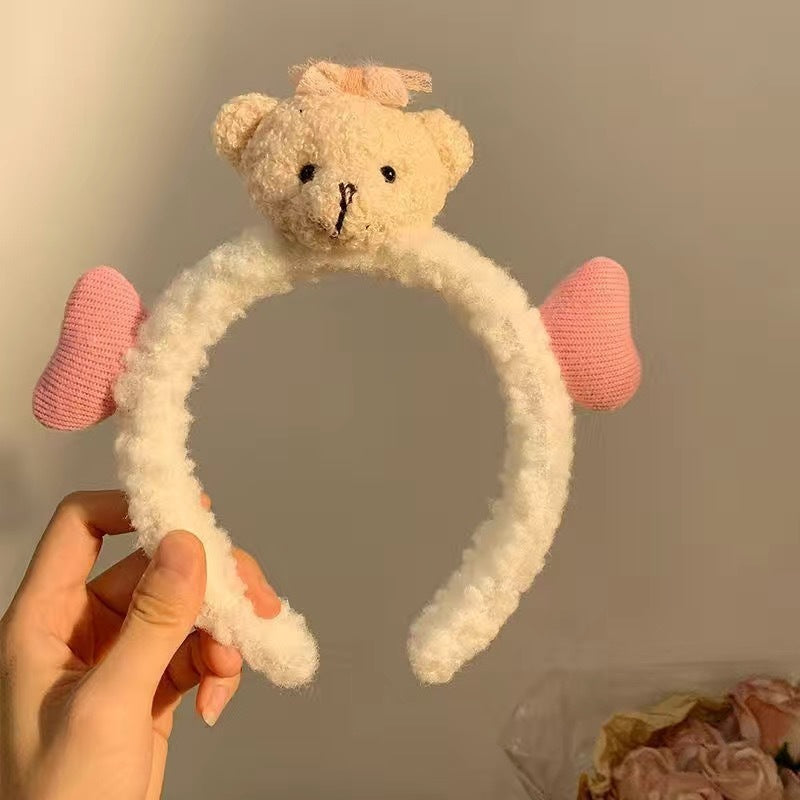 Cute Face Wash Hair Bands Female Cartoon Headwear Hair Band Headband Apply