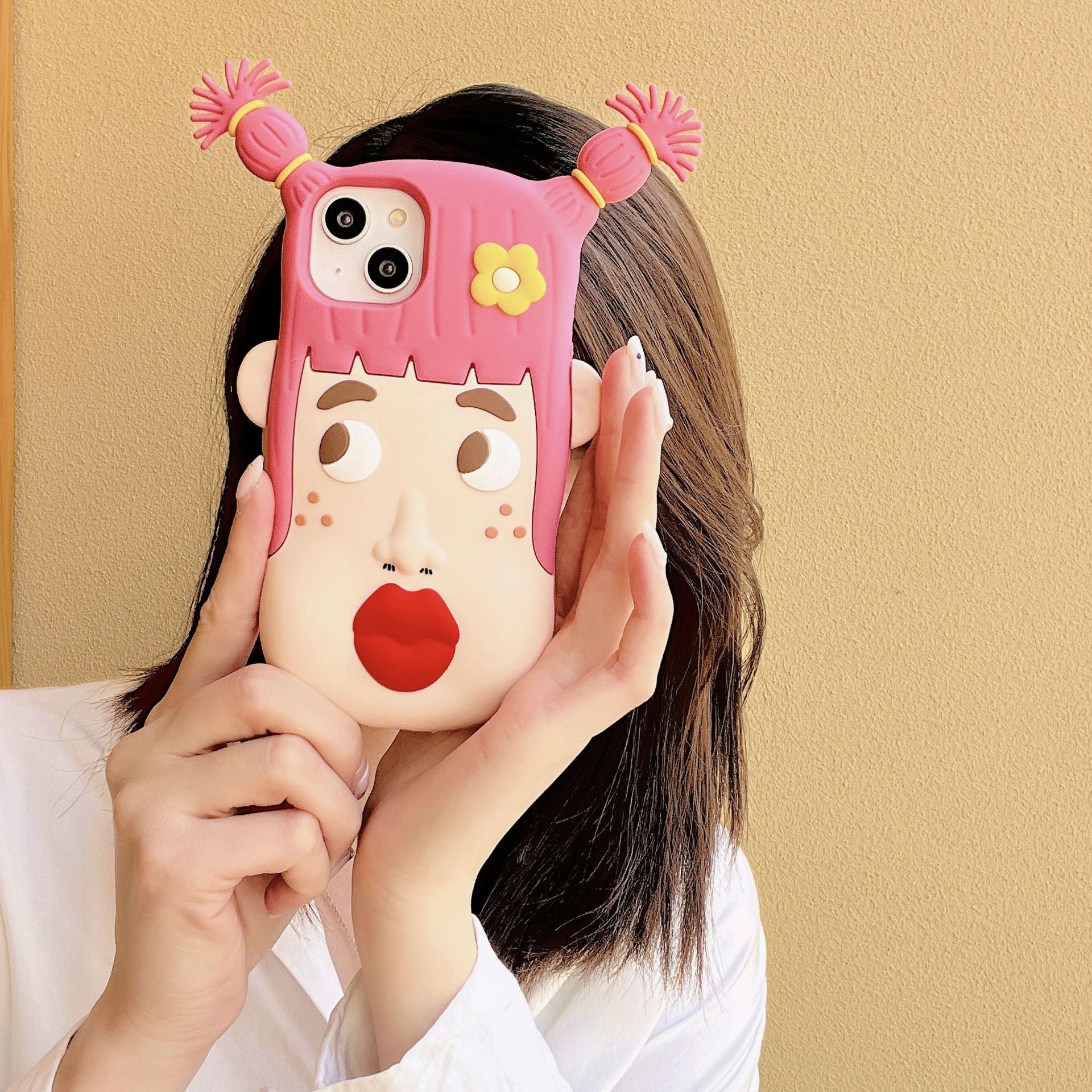 Ugly Girl Silicone Soft Cartoon Phone Case