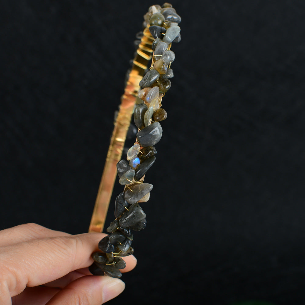 Crystal Amethyst Bridal Hair Comb Headband
