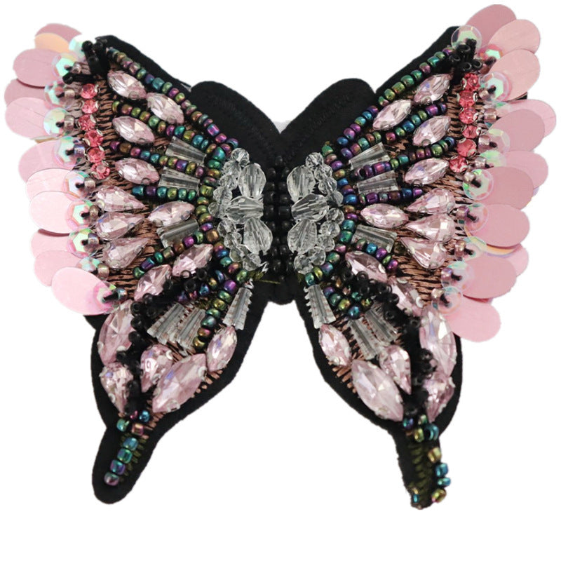 Handmade Nails Diamond Beads Heavy Industry Butterfly Cloth Stickers Diy Accessories