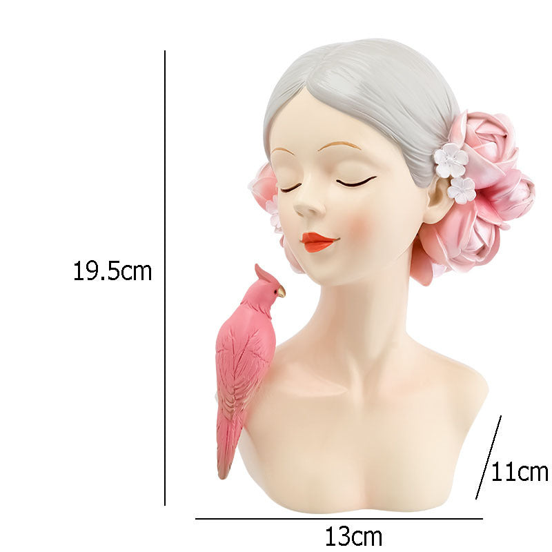 Creative Flower Girl Heart Decoration Home Living Room Coffee Table