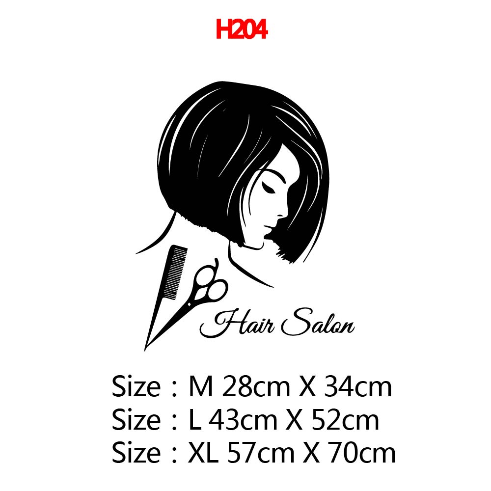 Beautification Decor Design Carved Black Pattern Barber Shop Window Stickers