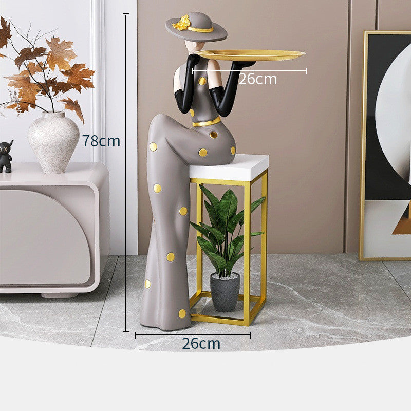 Light Luxury Art Figures Large Floor-To-Ceiling Ornaments