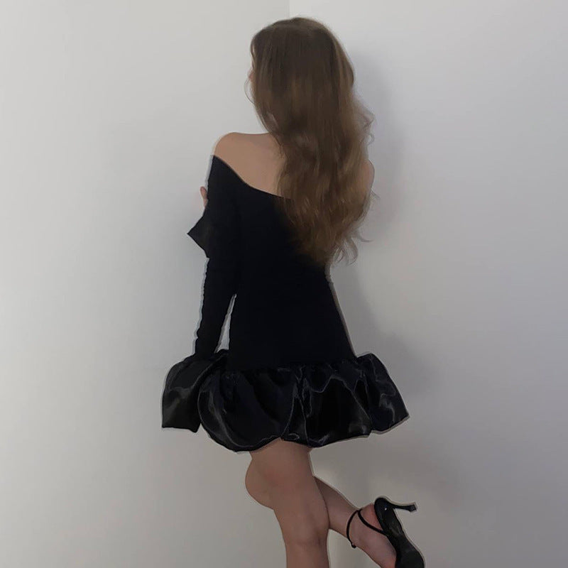 Slim-Fit Off-Shoulder A- Line Dress Women
