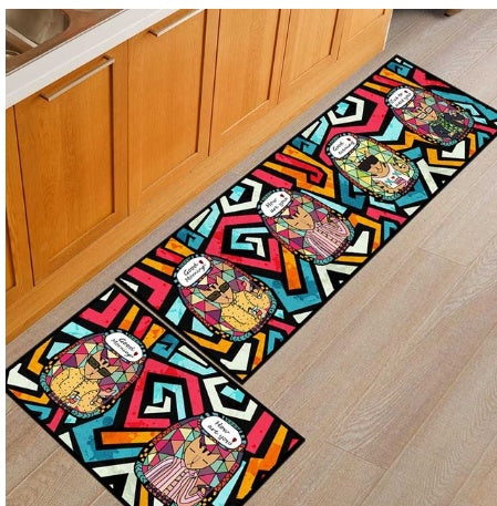 Floor Mats, Non-Slip, Oil-Proof, Household Machine Washable Door Mats, Bathroom, Bathroom, Bedside Rugs