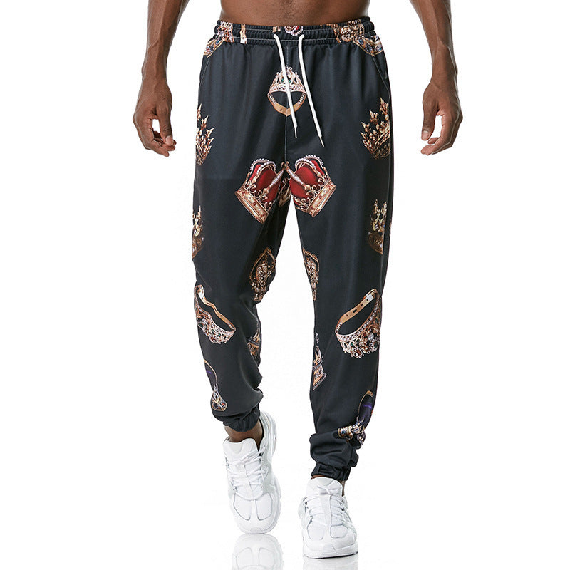 Printed Jogging Pants Casual Pants