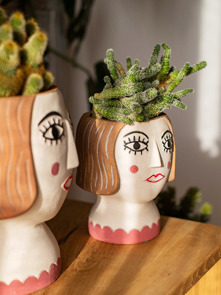 French Beauty Head Flower Pot