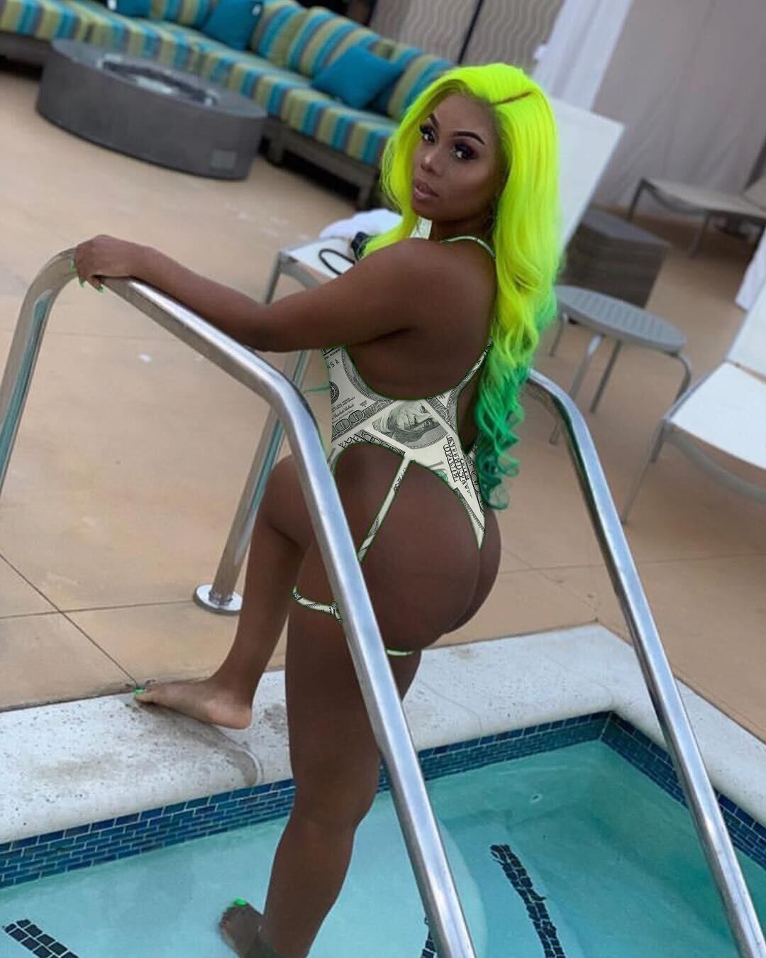 Deep V-Dollar Swimsuit