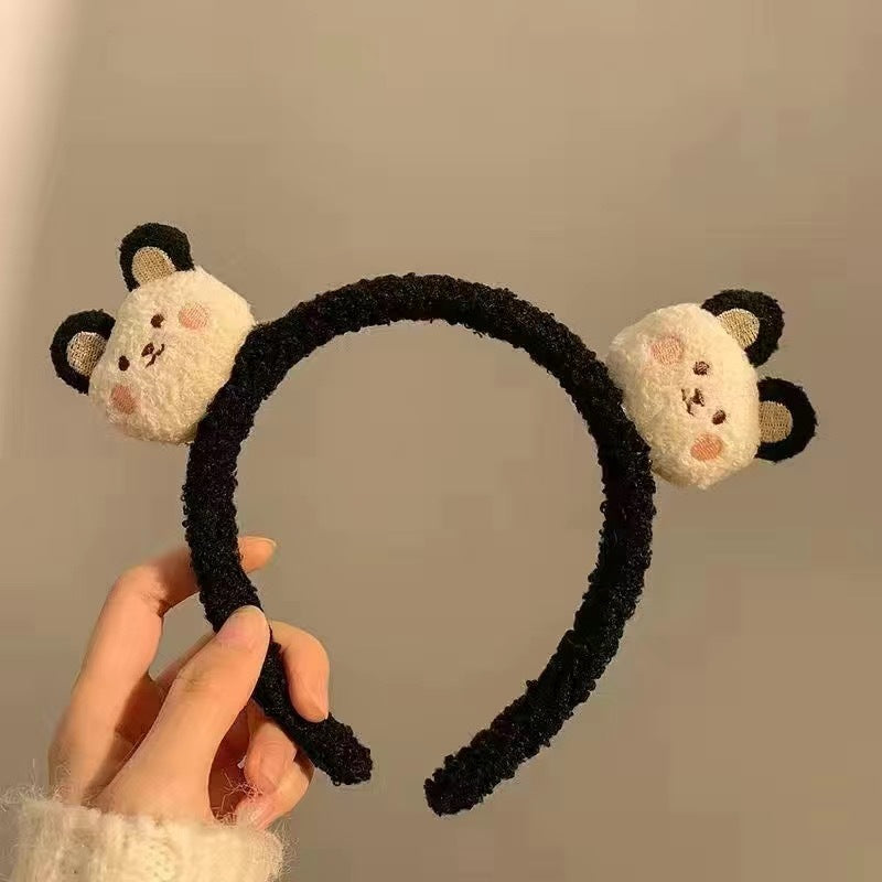 Cute Face Wash Hair Bands Female Cartoon Headwear Hair Band Headband Apply