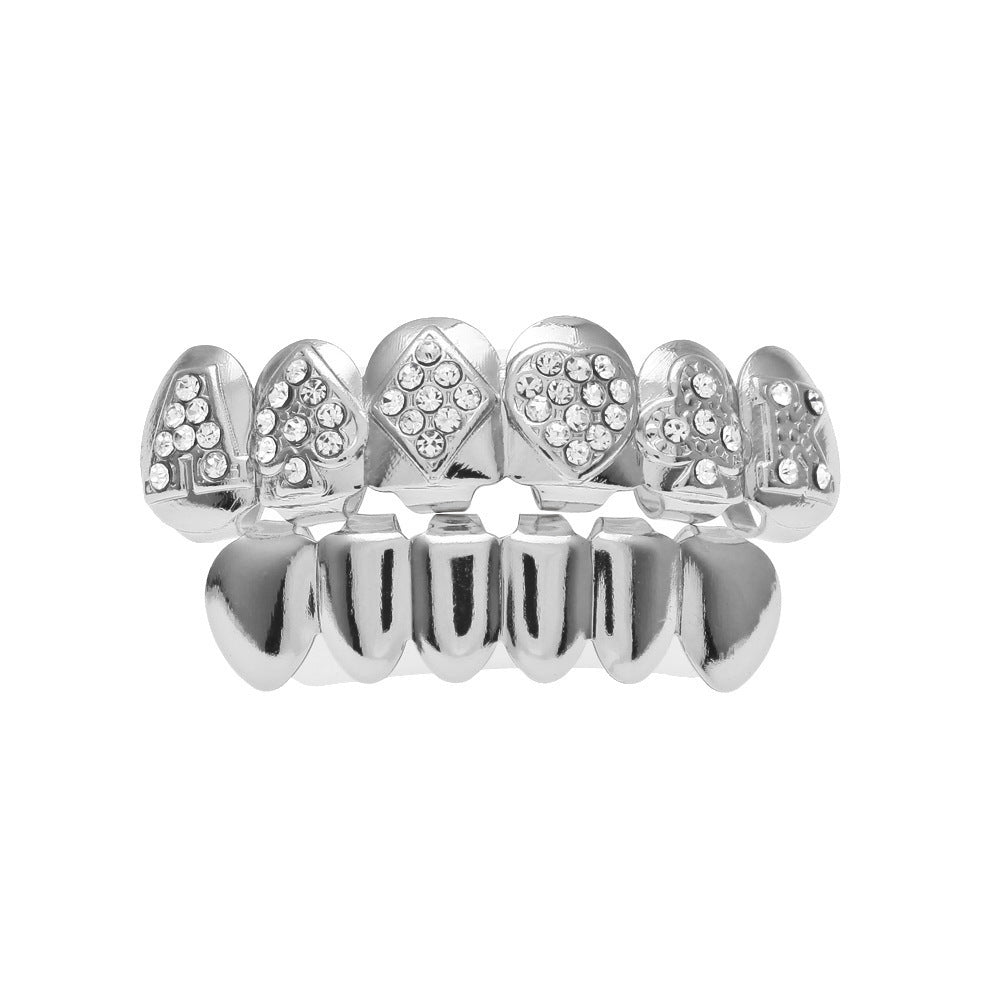 Diamond-Studded Gold Teeth