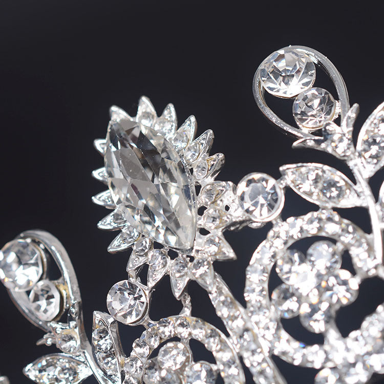 HG584 Princess Royal Crown Sunflower Bride Crystal Crown Wedding Party Fast Selling