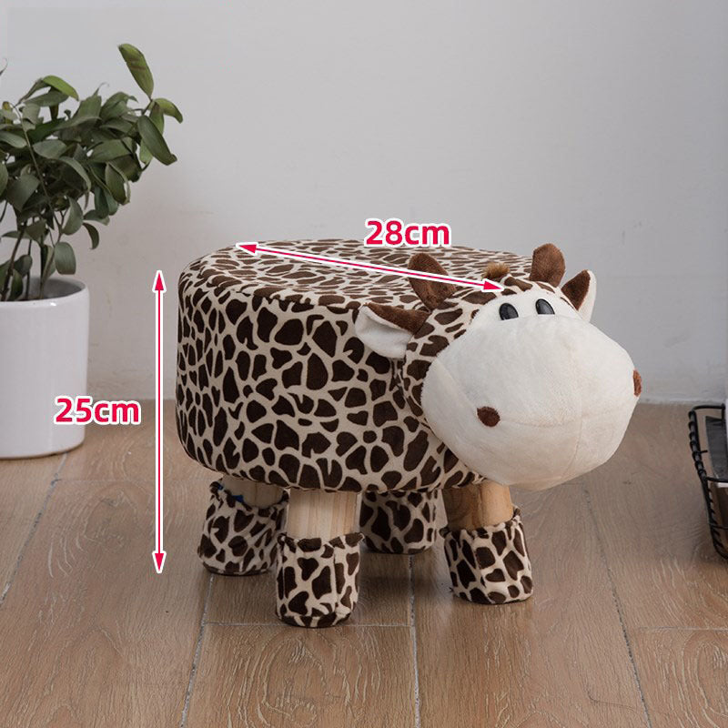 Household Children's Stool Deer Solid Wood Small Bench