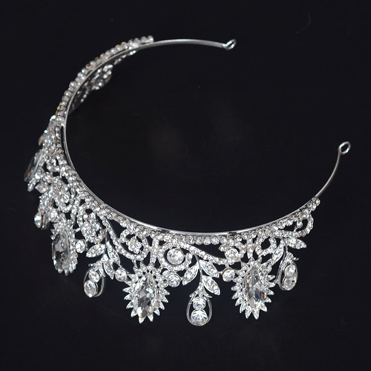 HG584 Princess Royal Crown Sunflower Bride Crystal Crown Wedding Party Fast Selling