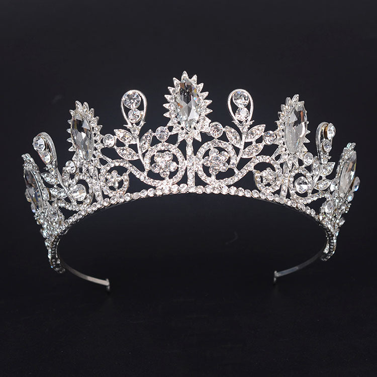 HG584 Princess Royal Crown Sunflower Bride Crystal Crown Wedding Party Fast Selling
