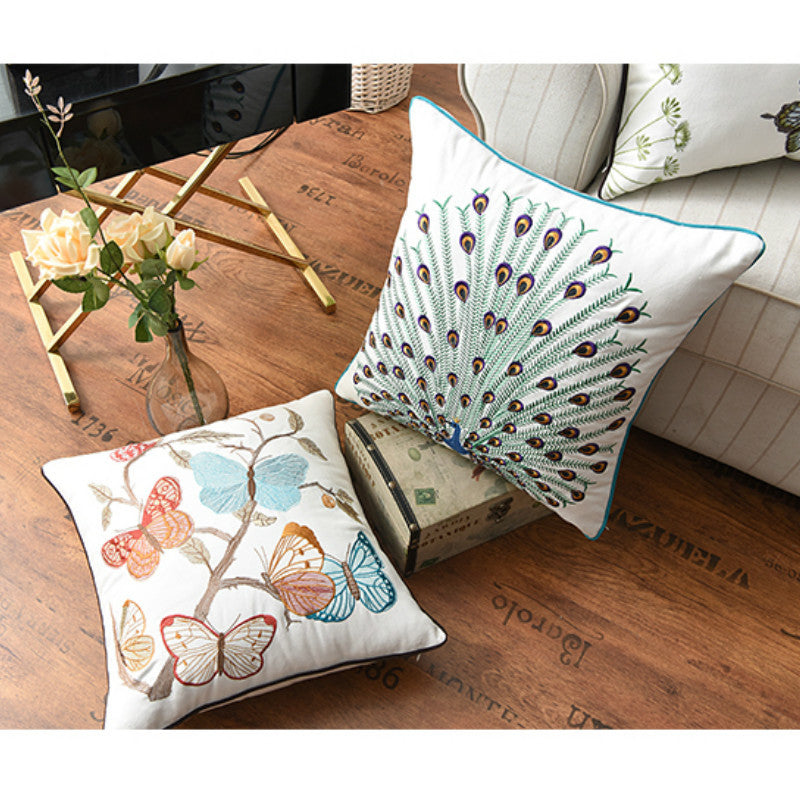 Bedroom Bed Peacock Cushion Pillow