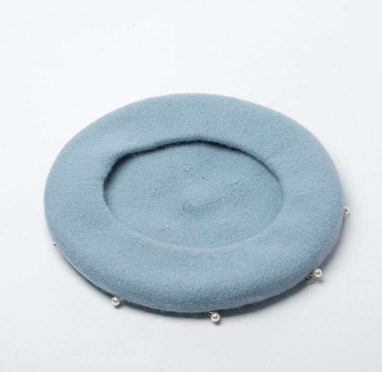 Rhinestone Wool Beret