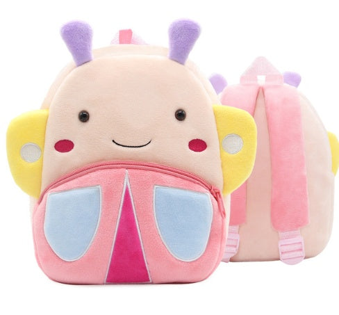 Children School Backpack Cartoon Rainbow Design Soft Plush Material For Toddler Baby Girls Kindergarten Kids School Bags