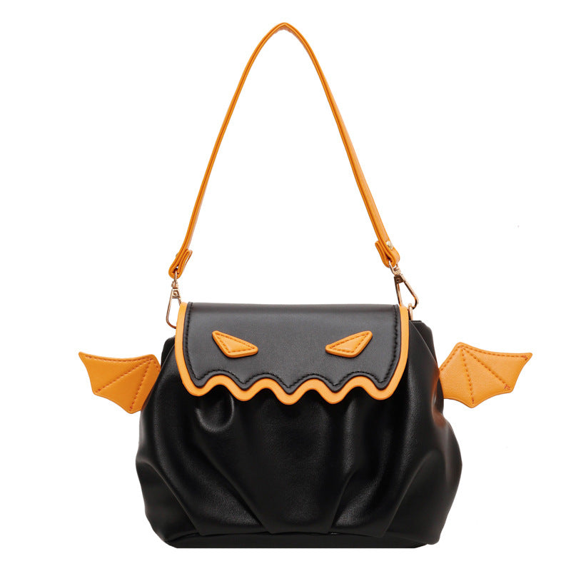 Funny Crossbody Bag Pumpkin Cartoon Shoulder Bags With Small Wings Personalized Creative Female Handbag