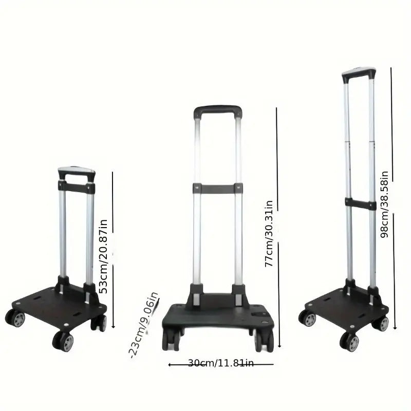 Must See PMMJ Folding Trolley 4 5 Wheels With Optional 360 Universal Wheel Ultra Flexible Lightweight PP Material