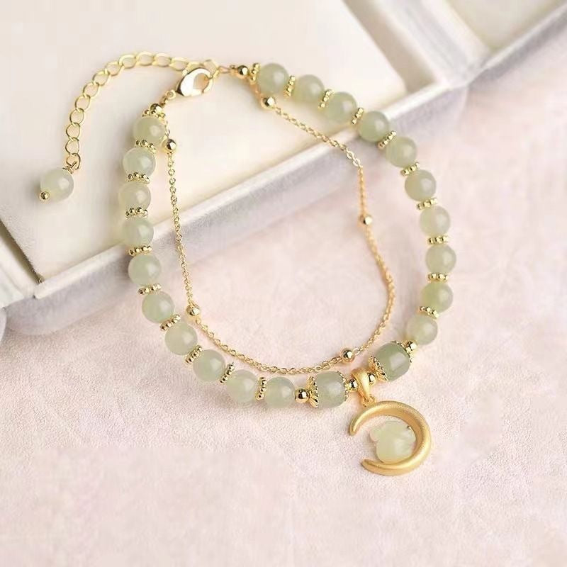 Chinese Style Jade Rabbit Bracelet