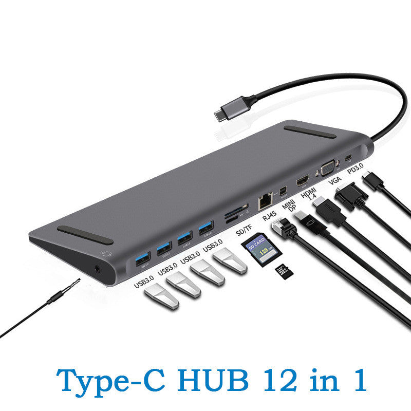 Type-C Hub Dock 12 In 1 Usb-c HD Extended Hub