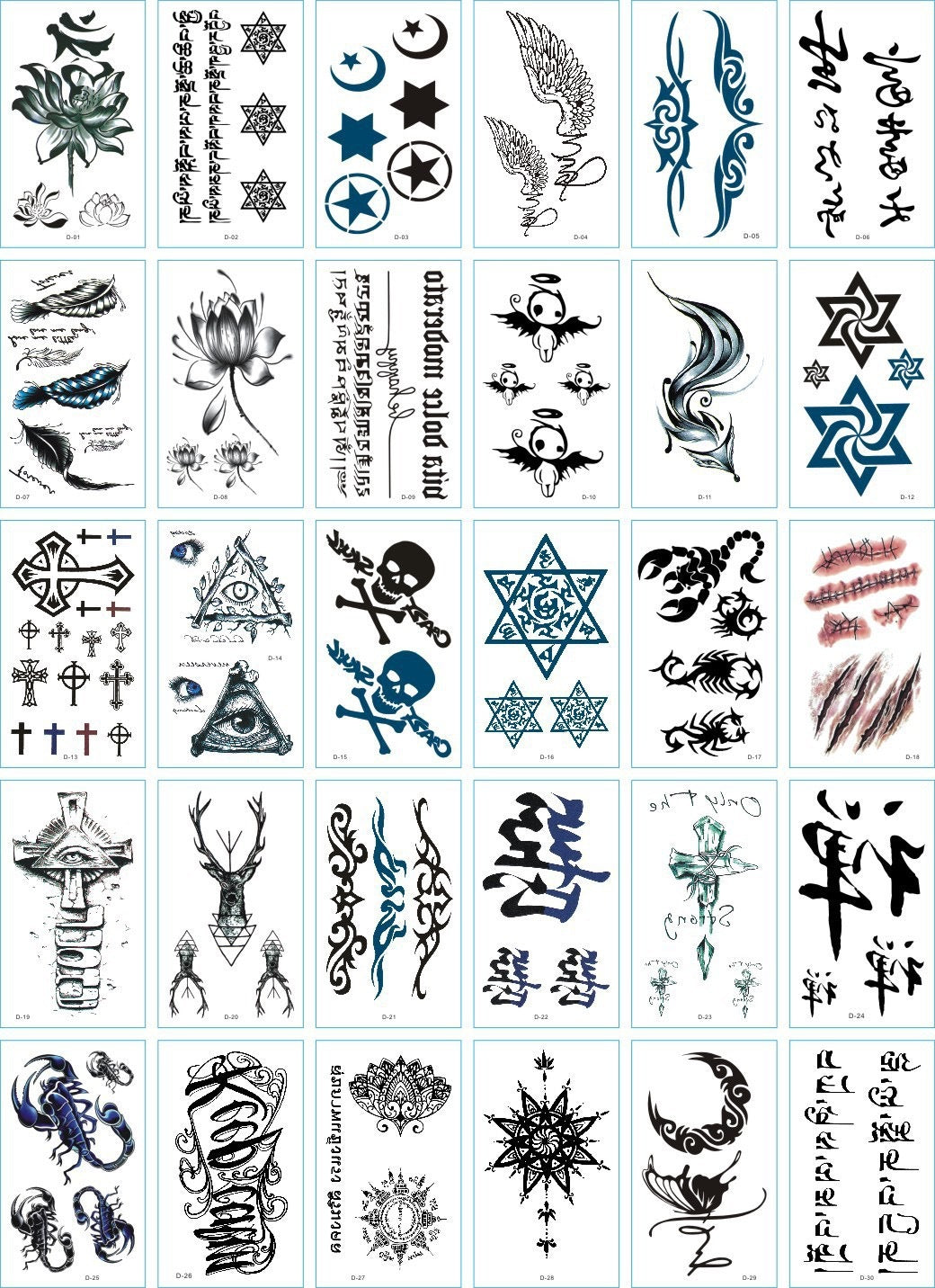 Fashion Flower Arm Stickers Tattoo Stickers