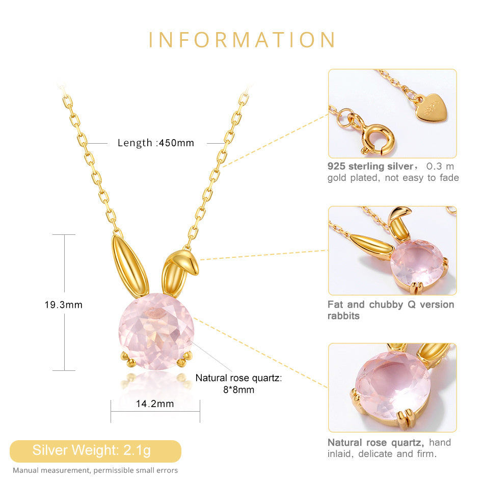 Cute Rabbit Sterling Silver Necklace