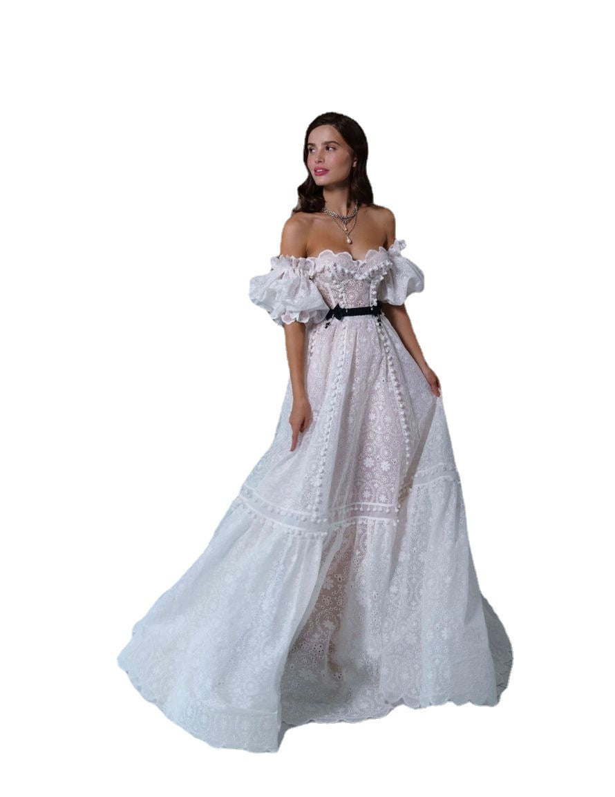Women's Lace Tube Top Swing Dress