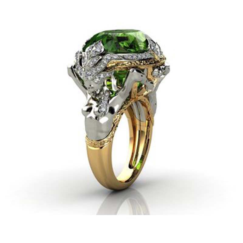 Mermaid Green Diamond Ring