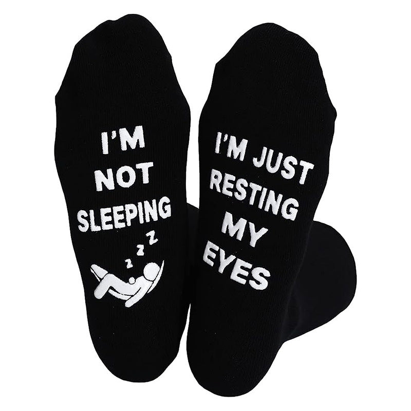 Creative Foot Letter Non-Slip Dispensing Knee-High Sports Socks