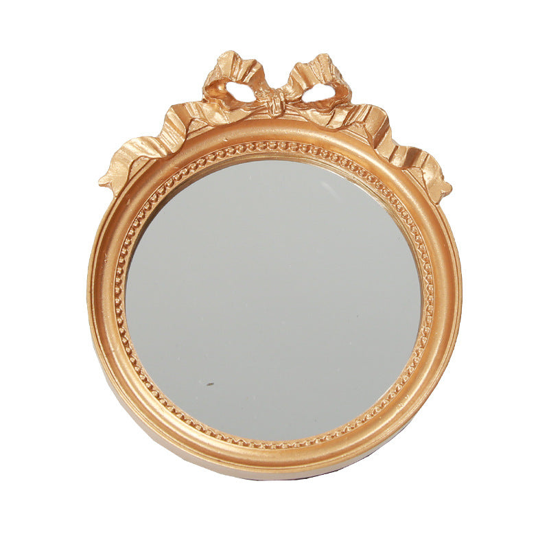 European Style Decorative Retro Mirror Headpiece Jewelry Tray Props