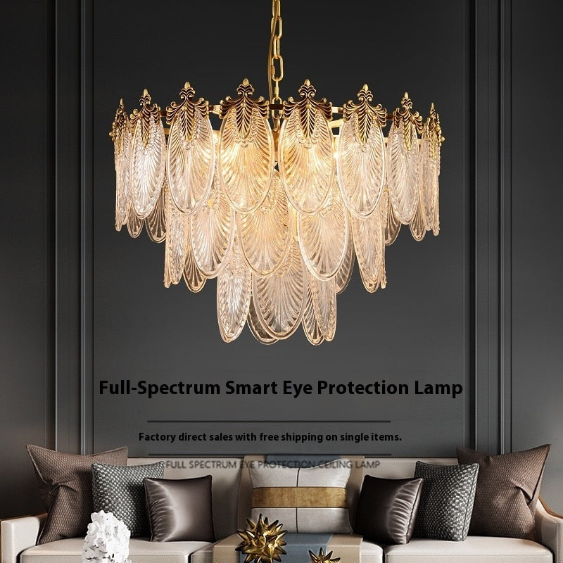 Glass Chandelier Living Room Simple Creative Bedroom Chandelier