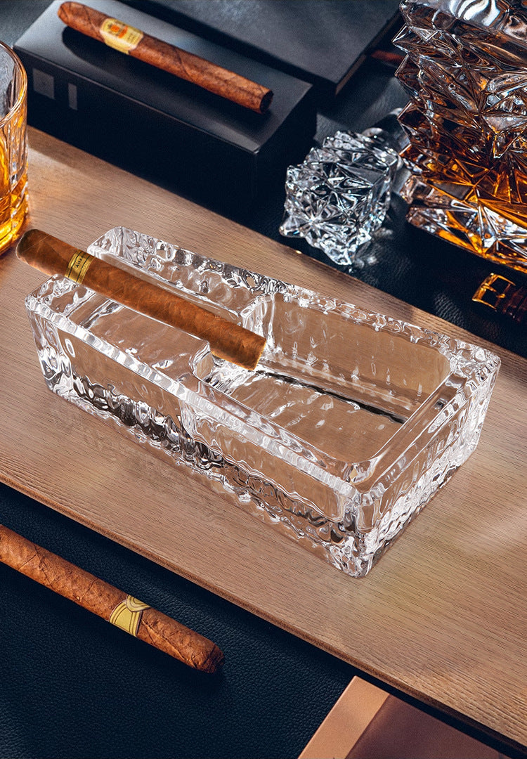 Household Thickening Crystal Glass Cigar Ashtray