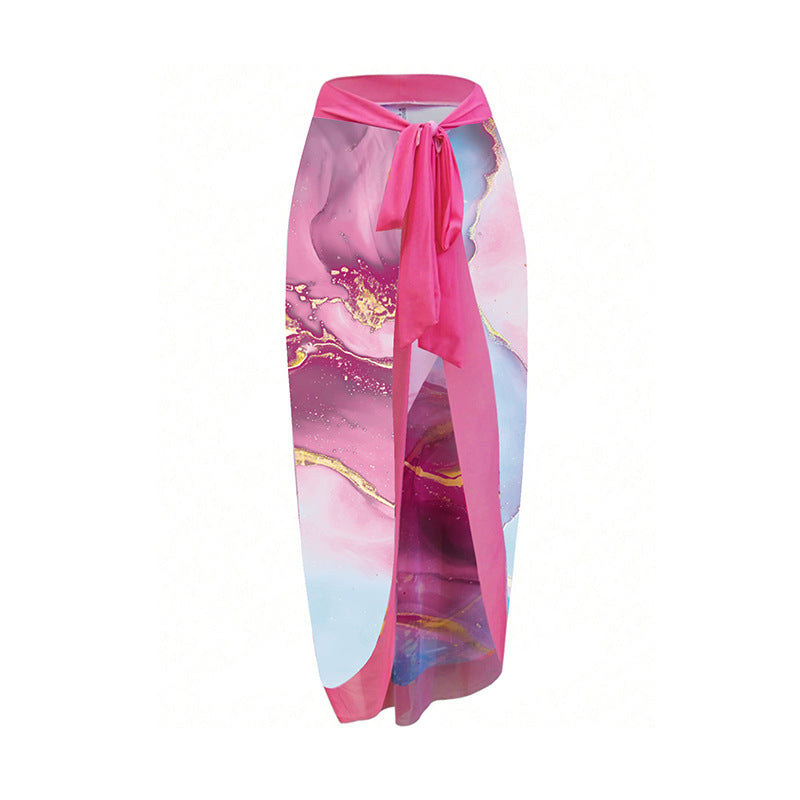 One Piece Swimsuit Women's Printed Sheath Sun Protection