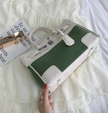 Classic Platinum Pack Fashion Tote Contrast Shoulder Messenger Bag Women's Bag