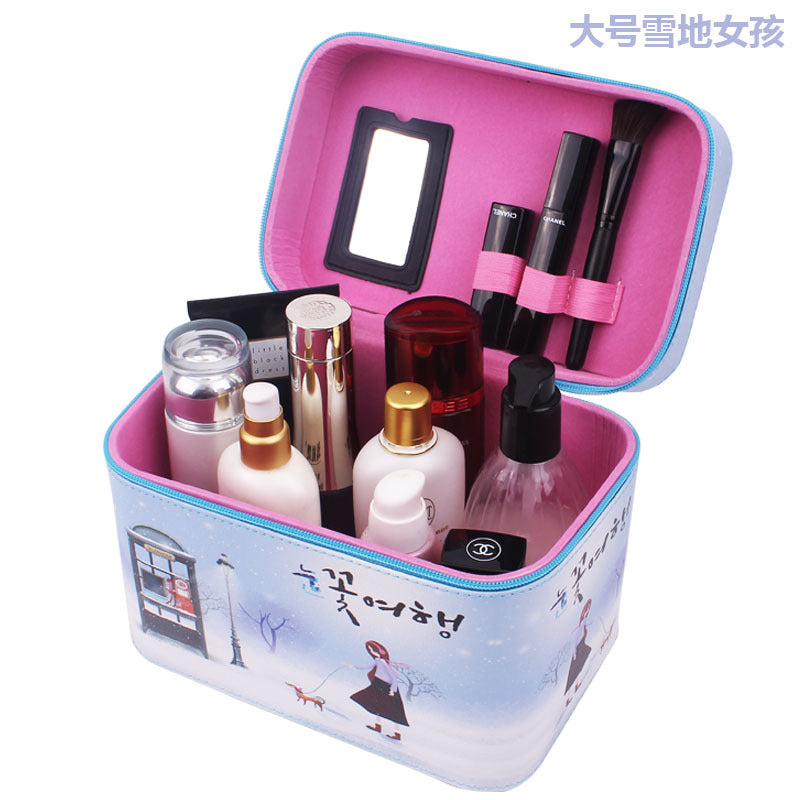 Manufacturer Korean Lovable Hand-Held Cosmetic Bag Waterproof Travel Package Make-Up Toolbox