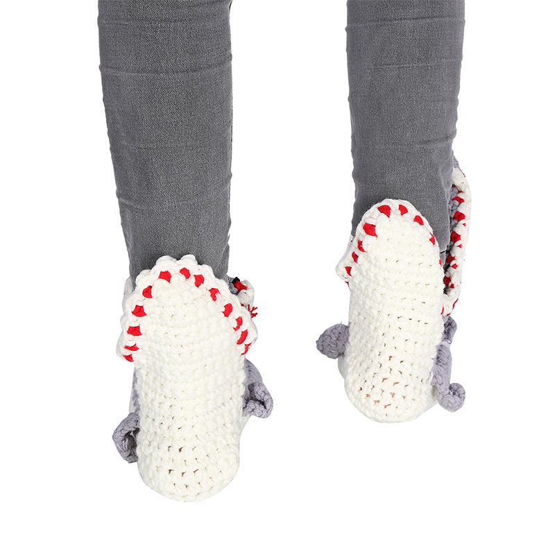 Crochet Shark Socks Crocheted