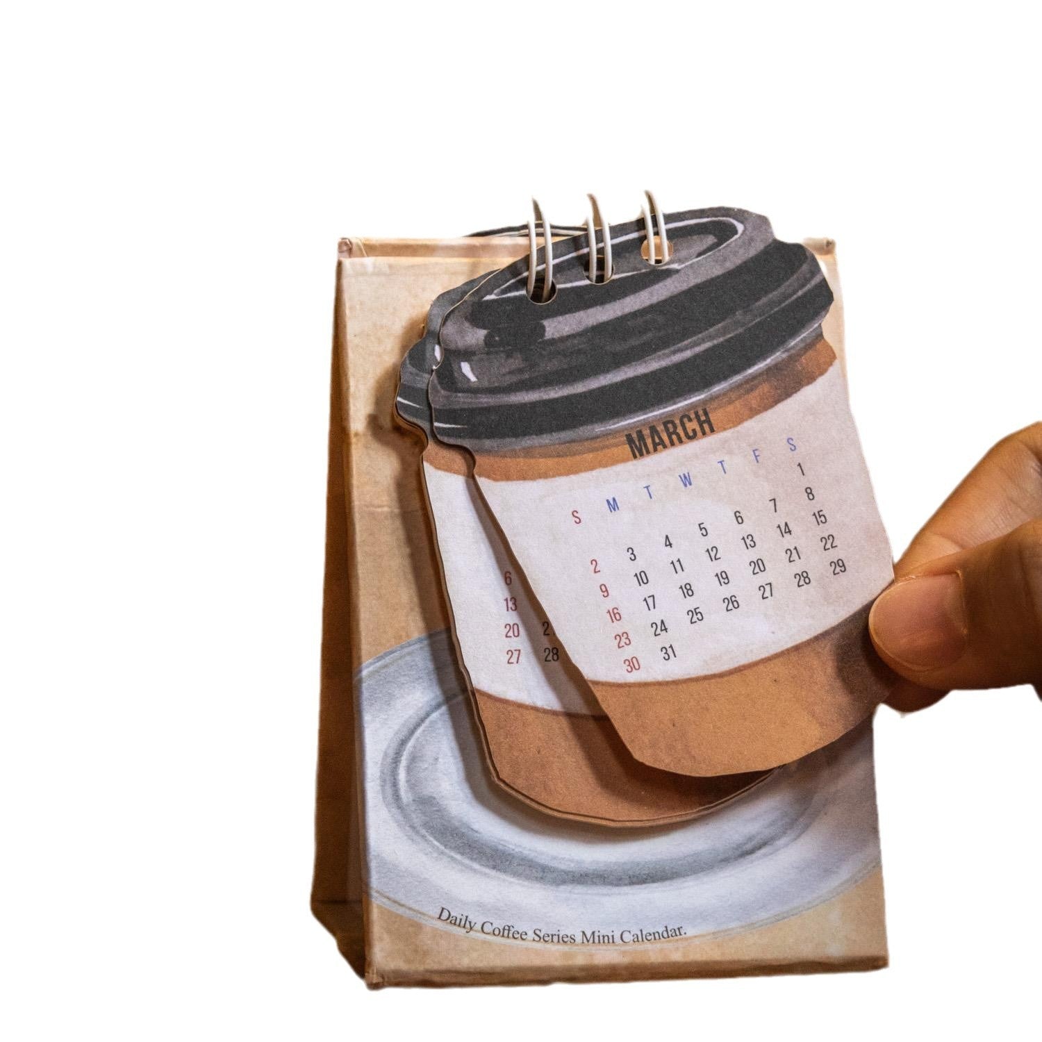 Coffee Coffee Mini Small Desk Calendar Per Day