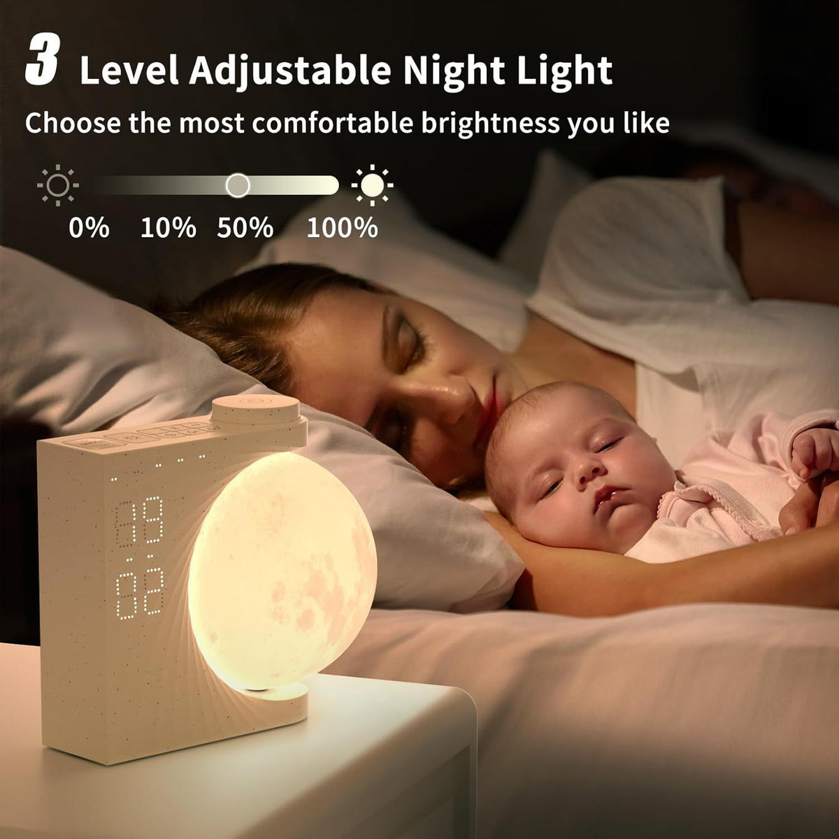 Seven-Color Atmosphere Moon Light Wake Up Breathing Light